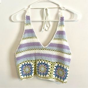 Crotchet Halter Tank Top